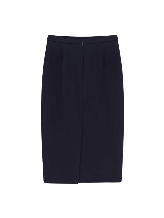  막스마라 미디 스커트 맥스모트레 스트레치 버진 울  블루 마리노 - MAX MARA