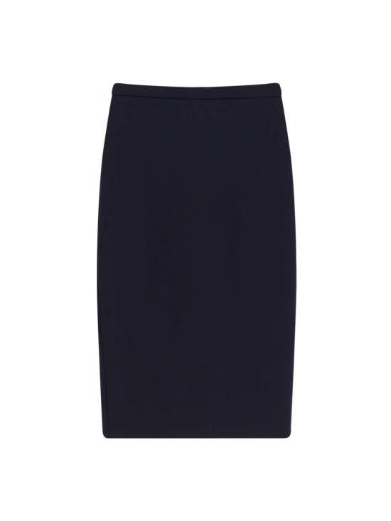  막스마라 미디 스커트 맥스모트레 스트레치 버진 울  블루 마리노