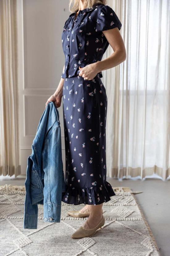  차오 루시아 블라우스 Ciao Lucia Yvonne 탑 빠삐용 블루 - CIAO LUCIA