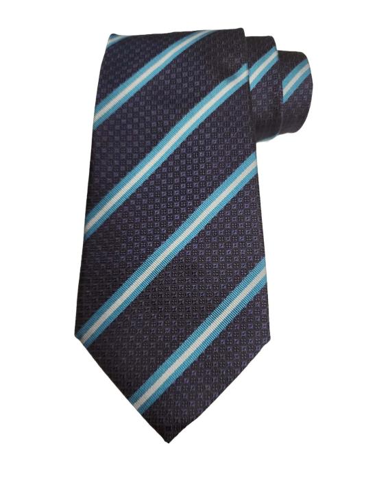  에트로 넥타이 자카드 페이즐리 프린트 실크  (블루)