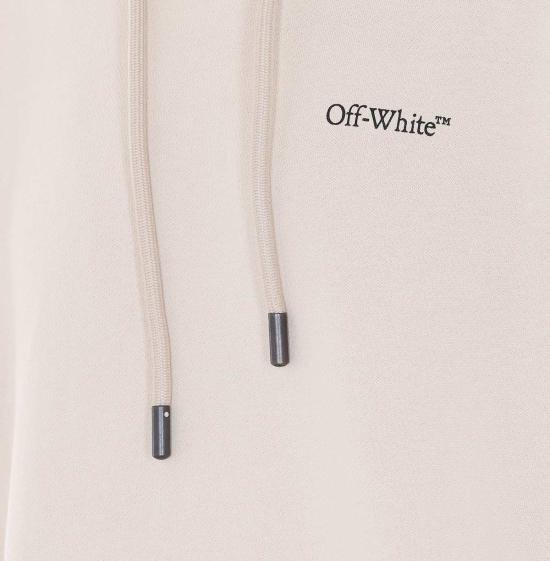  오프화이트 긴팔 티셔츠 하프 애로우 스케이트 후디 베이지 - OFF WHITE