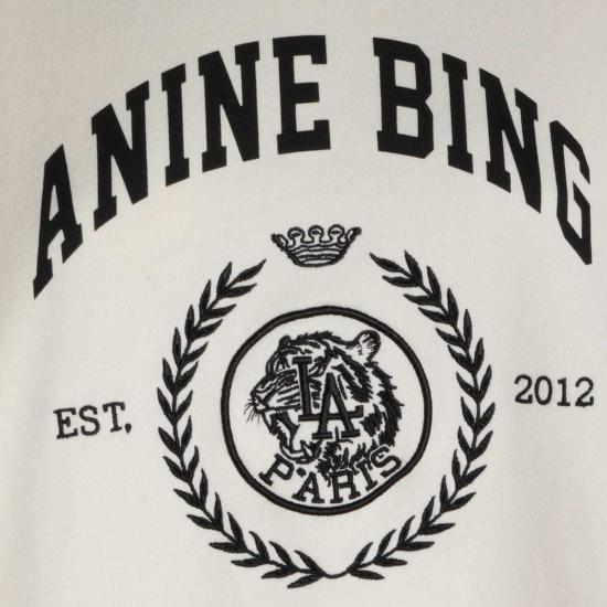  애니빙 스웨터 아니네 빙 코튼 스웨트셔츠 베이지 - ANINE BING