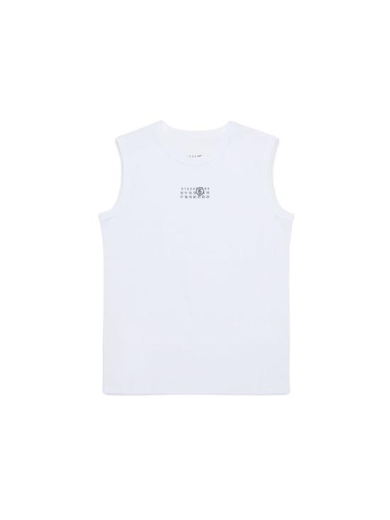  [키즈] MM6 메종마르지엘라 티셔츠 메종 마르지엘라 키즈 MM6  (로고 포함) 화이트