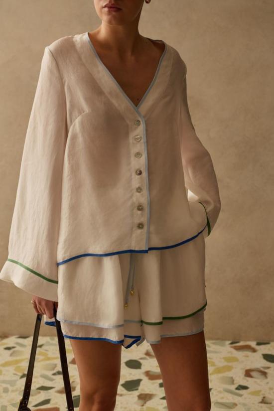  Sancia 셔츠 산시아 레오나 셔츠 화이트 - SANCIA