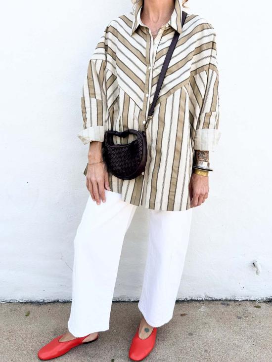  Colibri 블라우스 콜리브리 개츠비 버튼다운 블라우스 셰브론 - OTHER BRANDS