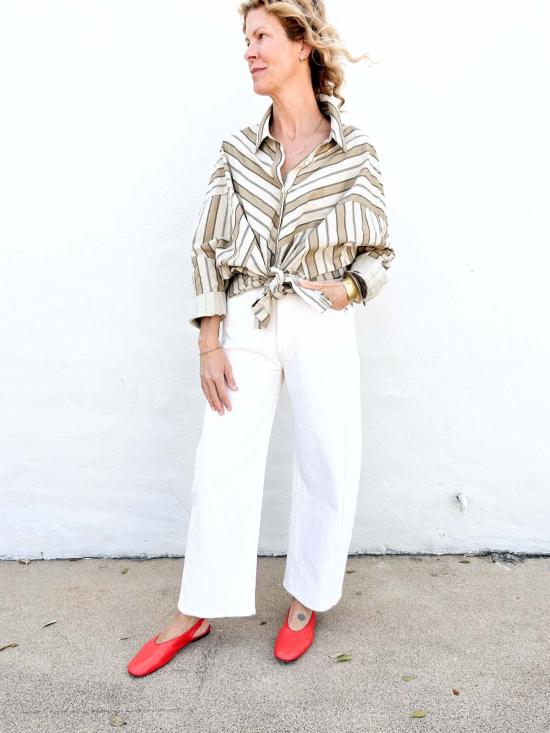  Colibri 블라우스 콜리브리 개츠비 버튼다운 블라우스 셰브론 - OTHER BRANDS