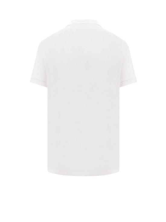  아미 폴로 티셔츠 알렉상드르 마티우시 코튼 폴로 셔츠, 아이코닉 자수 장식, 화이트 색상 - AMI