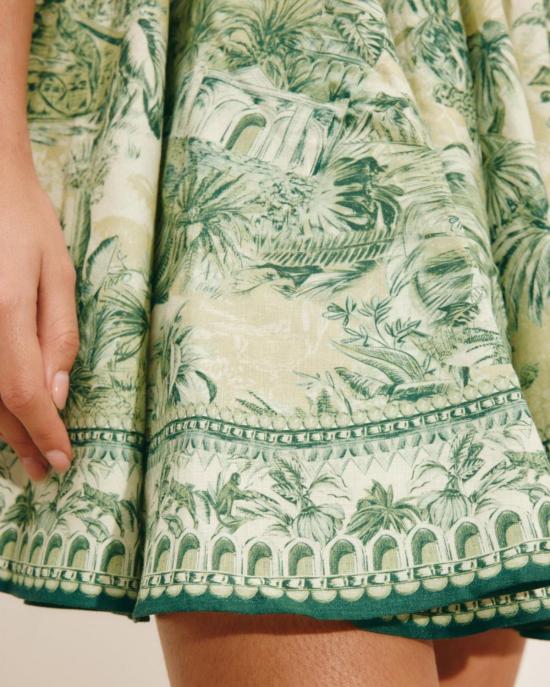  알레메 숏 원피스 알레마이스 사라 미니 트위스트 선드레스 그린 - ALEMAIS