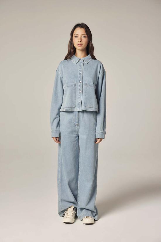  amente 데님 자켓 아멘테 쇼트 데님 셔츠 데님 - AMENTE