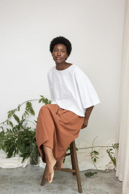  보몽 오가닉 반팔 티셔츠 보몬트 오가닉 셰이 탑 화이트