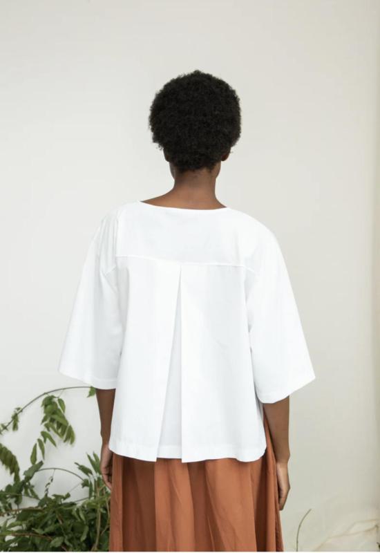  보몽 오가닉 반팔 티셔츠 보몬트 오가닉 셰이 탑 화이트 - BEAUMONT ORGANIC