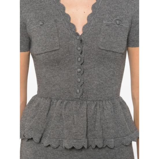  셀프 포트레이트 롱 원피스 드레스 그레이 - SELF PORTRAIT