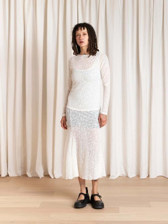  알리 골든 블라우스 로우 백 탑 - ALI GOLDEN