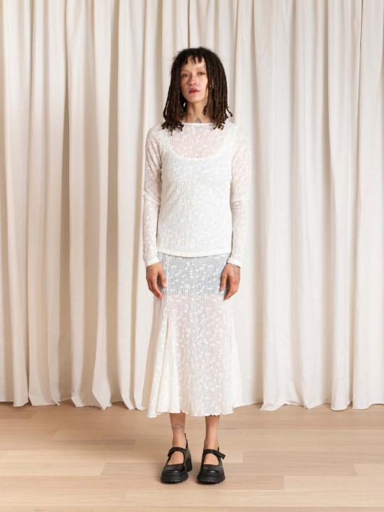  알리 골든 블라우스 로우 백 탑 - ALI GOLDEN