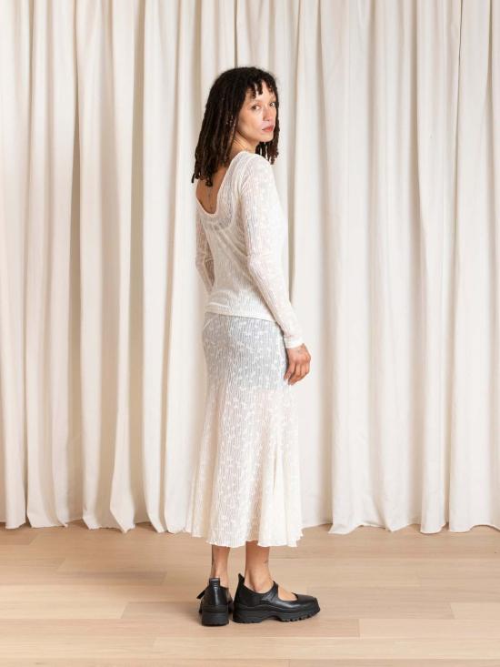  알리 골든 블라우스 로우 백 탑 - ALI GOLDEN