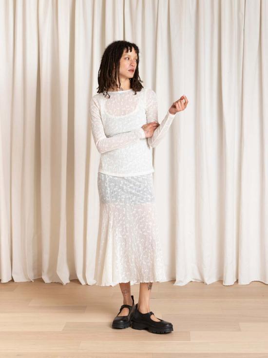  알리 골든 블라우스 로우 백 탑 - ALI GOLDEN