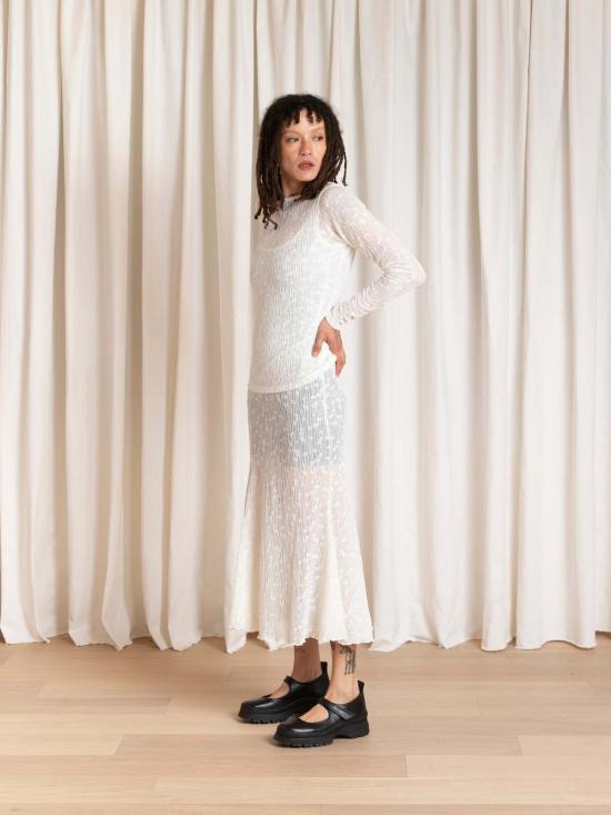  알리 골든 블라우스 로우 백 탑 - ALI GOLDEN