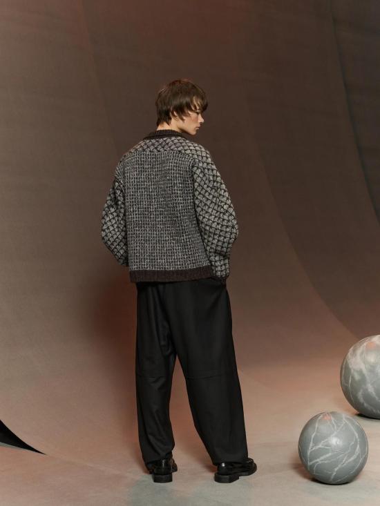  헨릭 빕스코브 가디건 Henrik Vibskov 김치 카디건 브라운 파티 버블 - HENRIK VIBSKOV