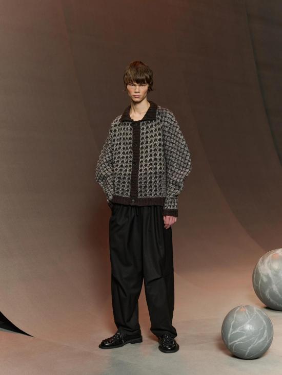  헨릭 빕스코브 가디건 Henrik Vibskov 김치 카디건 브라운 파티 버블 - HENRIK VIBSKOV