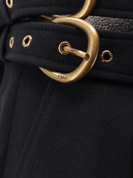  끌로에 숏팬츠 버진 울  블랙 - CHLOE