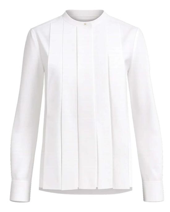  티더블유피 블라우스 타운 클로즈 콜 탑 화이트