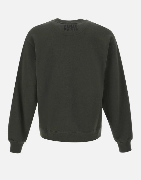  겐조 긴팔 티셔츠 켄조 스웨트셔츠 다크 카키 - KENZO