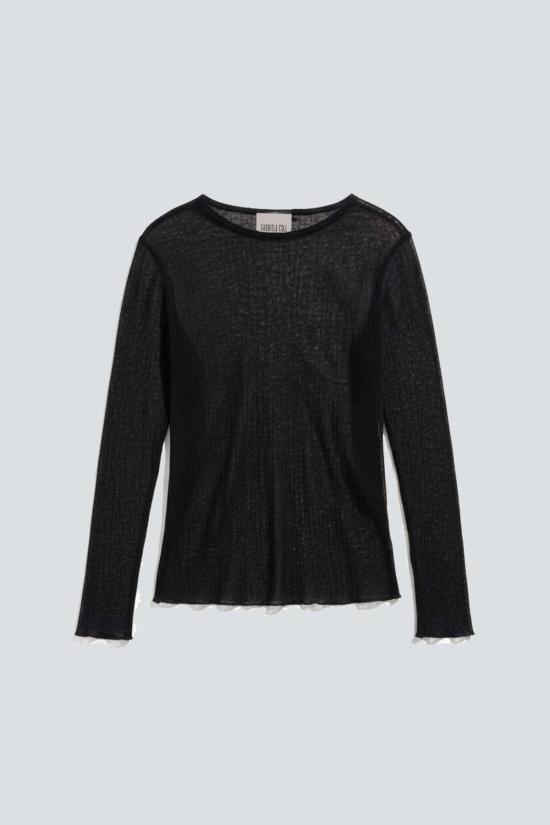  가브리엘라 콜 가먼츠 스웨터 300번 블랙 립 저지 탑