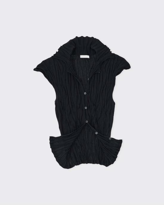  러스 블라우스 루스 혼카이 탑 블랙 - RUS