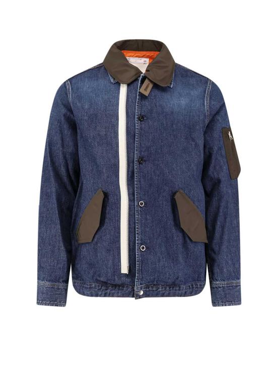  사카이 데님 자켓 데님 재킷 (나일론 인서트 포함) 블루