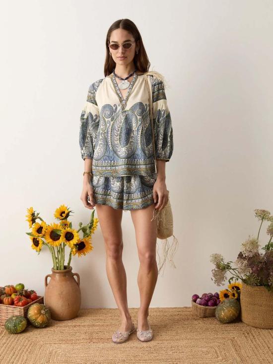  Boteh 블라우스 보테 아르카디아 페이즐리 스모크 - OTHER BRANDS