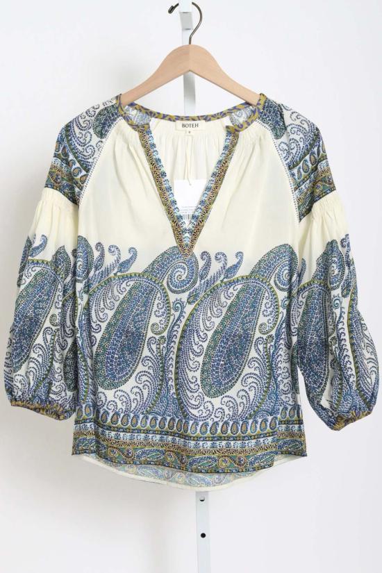  Boteh 블라우스 보테 아르카디아 페이즐리 스모크