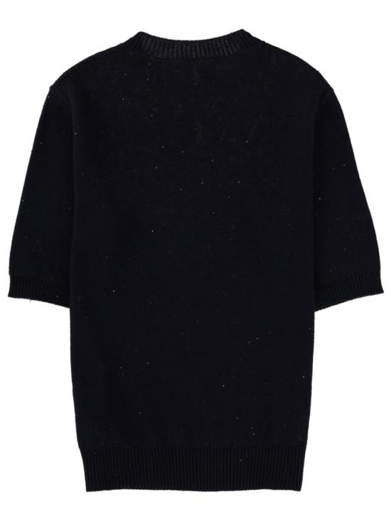  파비아나 필리피 반팔 티셔츠 린넨 블렌드 티셔츠 탑 블루 - FABIANA FILIPPI