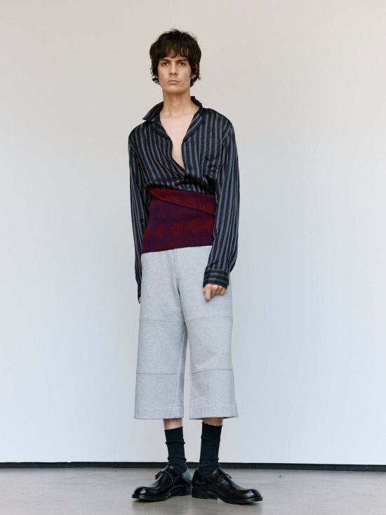  드리스 반 노튼 패브릭 벨트 Dries Van Noten 보르도 망고 허리밴드 - DRIES VAN NOTEN