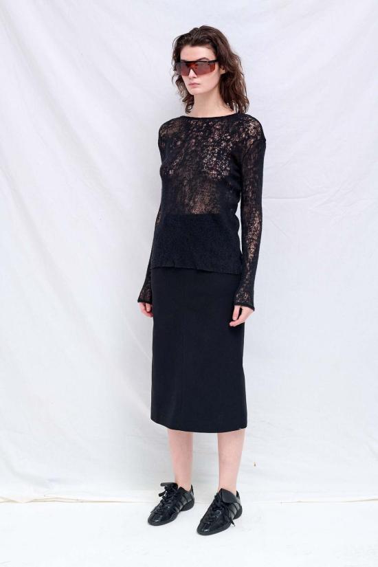  가브리엘라 콜 가먼츠 스웨터 292번 블랙 메리노 울 니트 탑 - GABRIELA COLL GARMENTS