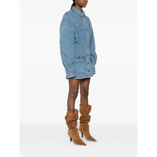  디 아티코 롱 원피스 아티코 드레스 블루 - THE ATTICO