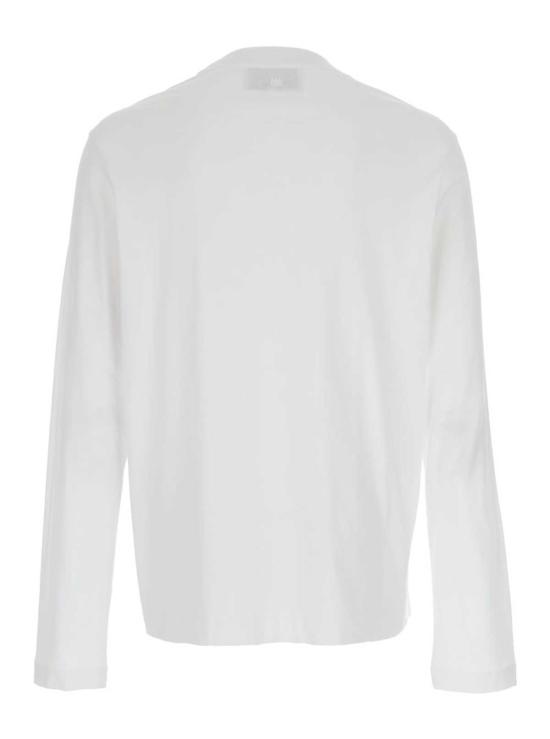  아미 긴팔 티셔츠 알렉상드르 마티우시 로고가 앞면에 있는  (화이트) - AMI