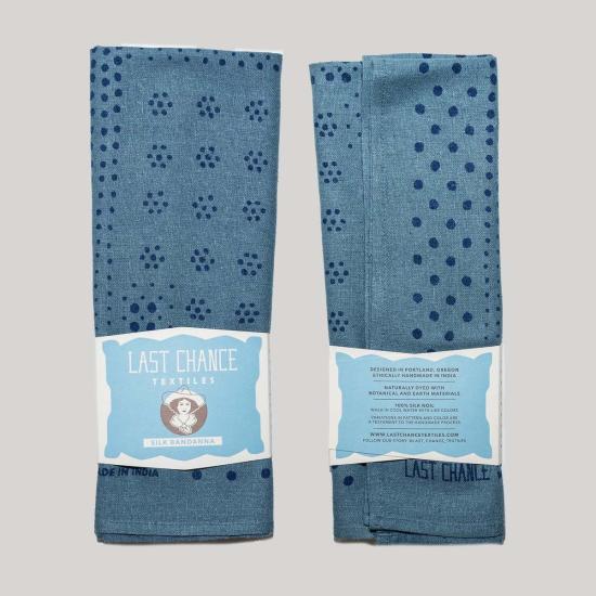  롤라 머플러/스카프 천연 염색 실크 반다나 - LOLA