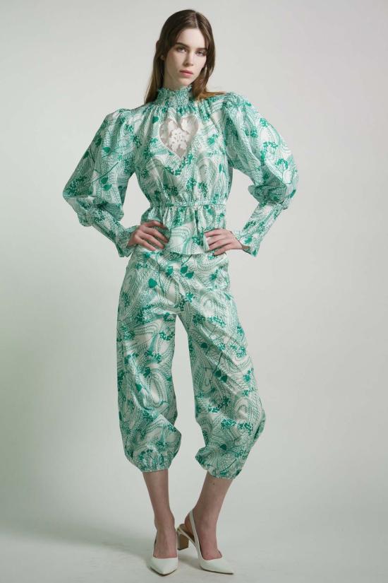  Kristinit 스트레이트 팬츠 스크롤 프린트 Bel Age - OTHER BRANDS