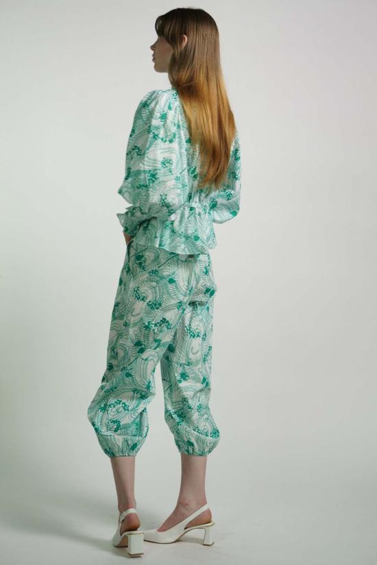  Kristinit 스트레이트 팬츠 스크롤 프린트 Bel Age - OTHER BRANDS