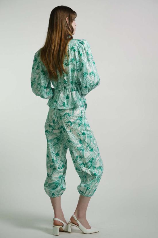  Kristinit 스트레이트 팬츠 스크롤 프린트 Bel Age - OTHER BRANDS