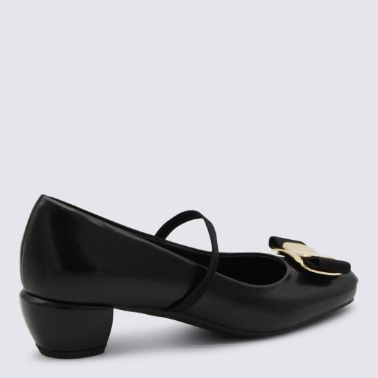  살바토레 페라가모 힐/펌프스 페라가모 블랙 가죽 펌프스 - SALVATORE FERRAGAMO