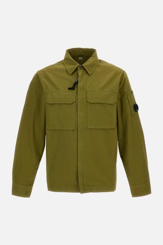  씨피 컴퍼니 자켓 C.P. 컴퍼니 지퍼 셔츠 재킷 (녹색)