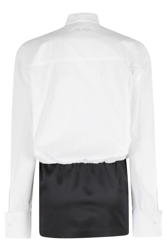  디 아티코 숏 원피스 아티코 미니 드레스 화이트 앤 블랙 - THE ATTICO