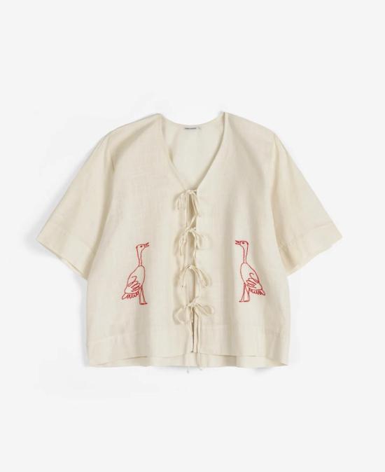  보보쇼즈 블라우스 Bobo가 선택한 자수 타이  탑