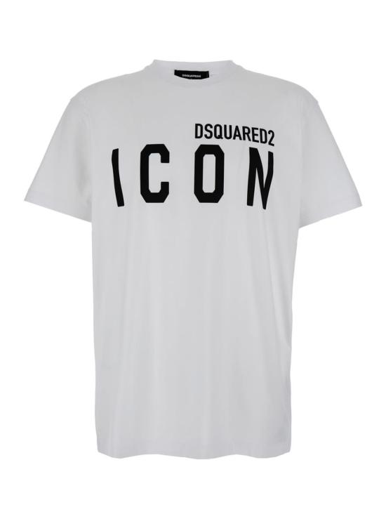  디스퀘어드2 반팔 티셔츠 Dsquared2 크루넥 맥시 로고 티셔츠 화이트