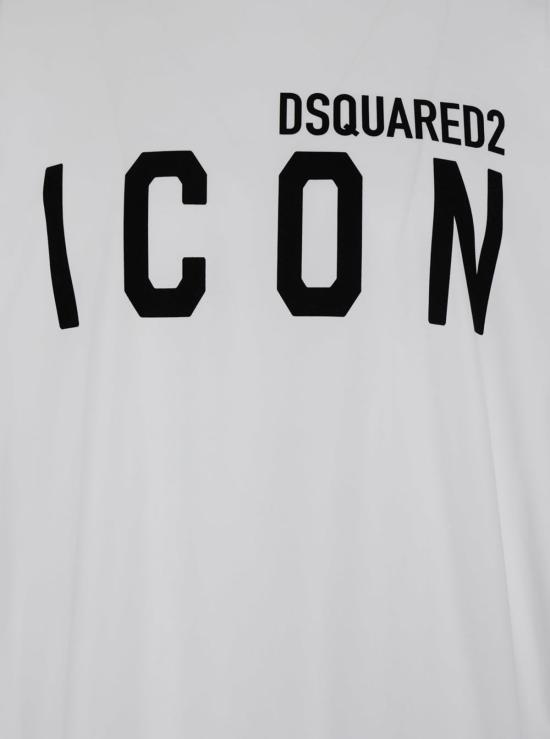  디스퀘어드2 반팔 티셔츠 Dsquared2 크루넥 맥시 로고 티셔츠 화이트 - DSQUARED2