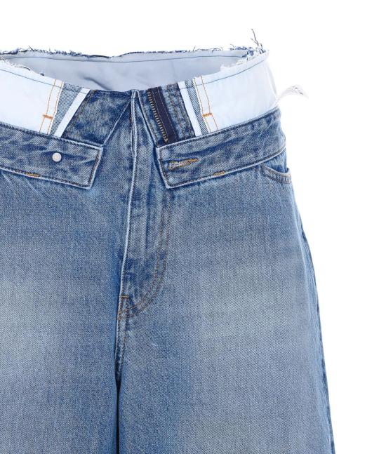  MM6 메종마르지엘라 데님 팬츠 Mm6 메종 마르지엘라 스트레이트 레그 진 블루 - MM6 MAISON MARGIELA