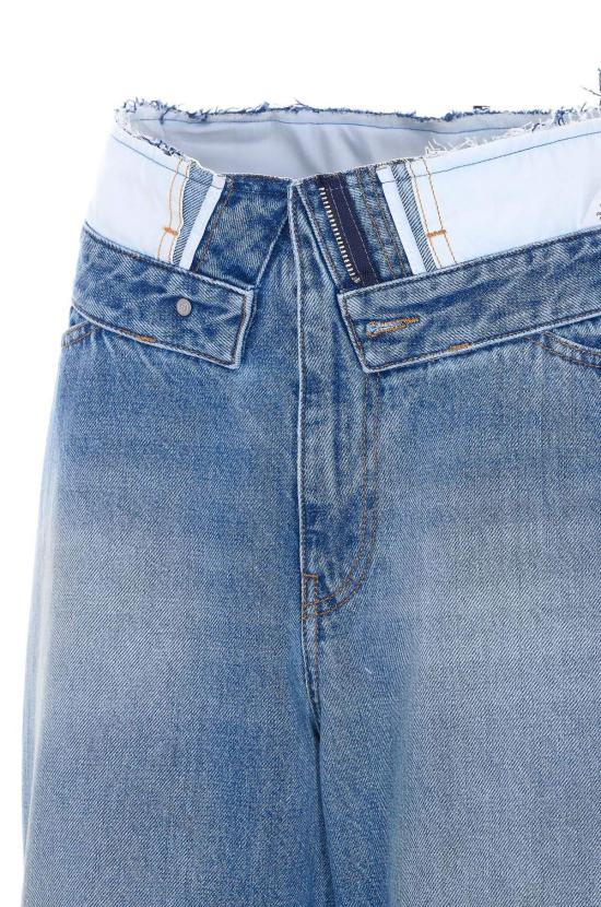  MM6 메종마르지엘라 데님 팬츠 Mm6 메종 마르지엘라 스트레이트 레그 진 블루 - MM6 MAISON MARGIELA