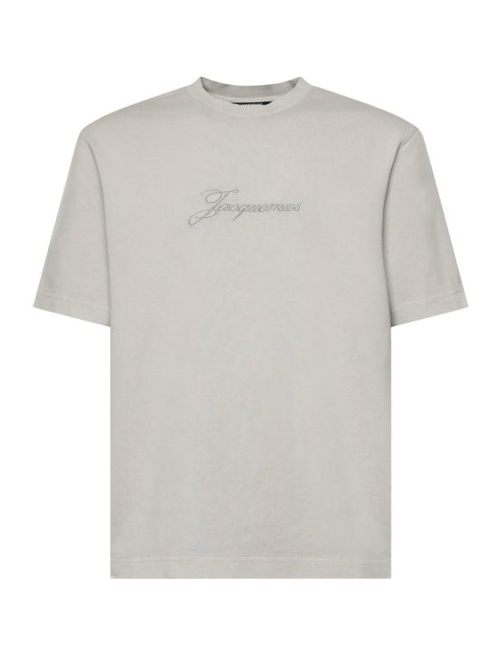  자크뮈스 반팔 티셔츠 피그멘토 코튼 저지 티셔츠 베이지