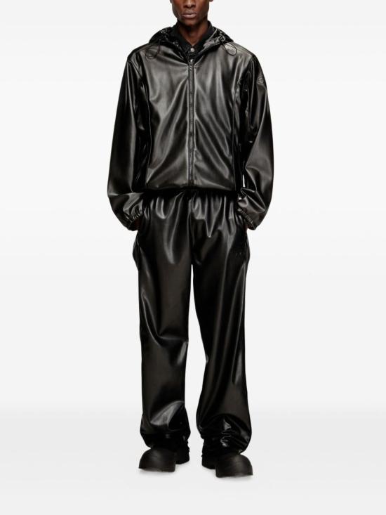  디젤 치노 팬츠 자수 로고 카고 팬츠 블랙 - DIESEL